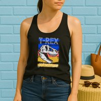 T Rex Fossil Hunter Jawsome Womens Tank Top