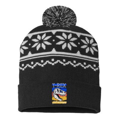 T Rex Fossil Hunter Jawsome USA-Made Snowflake Beanie