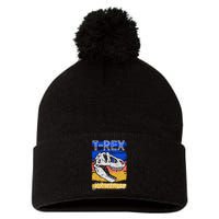 T Rex Fossil Hunter Jawsome Pom Pom 12in Knit Beanie