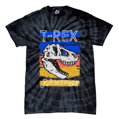 T Rex Fossil Hunter Jawsome Tie-Dye T-Shirt