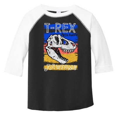 T Rex Fossil Hunter Jawsome Toddler Fine Jersey T-Shirt