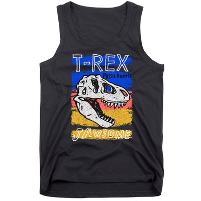 T Rex Fossil Hunter Jawsome Tank Top