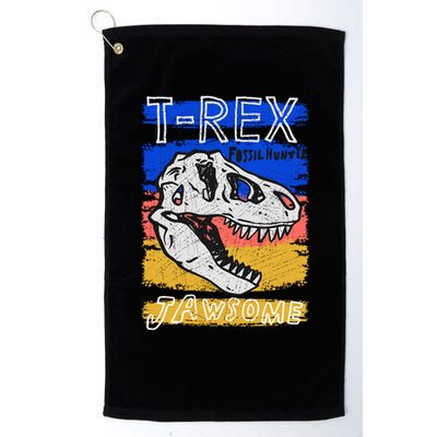 T Rex Fossil Hunter Jawsome Golf Towel