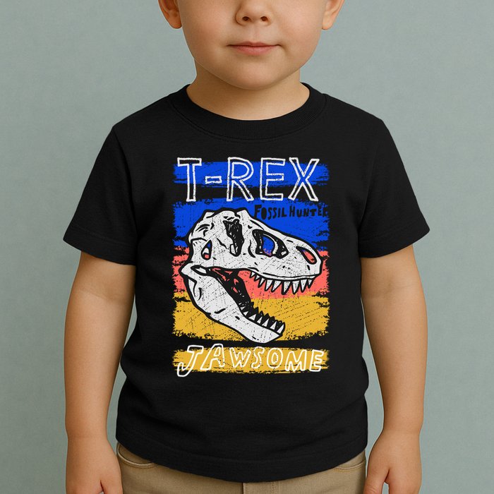 T Rex Fossil Hunter Jawsome Toddler T-Shirt