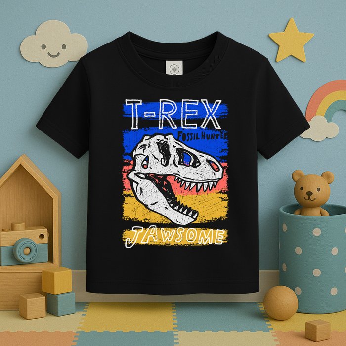 T Rex Fossil Hunter Jawsome Toddler T-Shirt