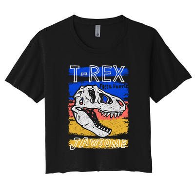 T Rex Fossil Hunter Jawsome Crop Top