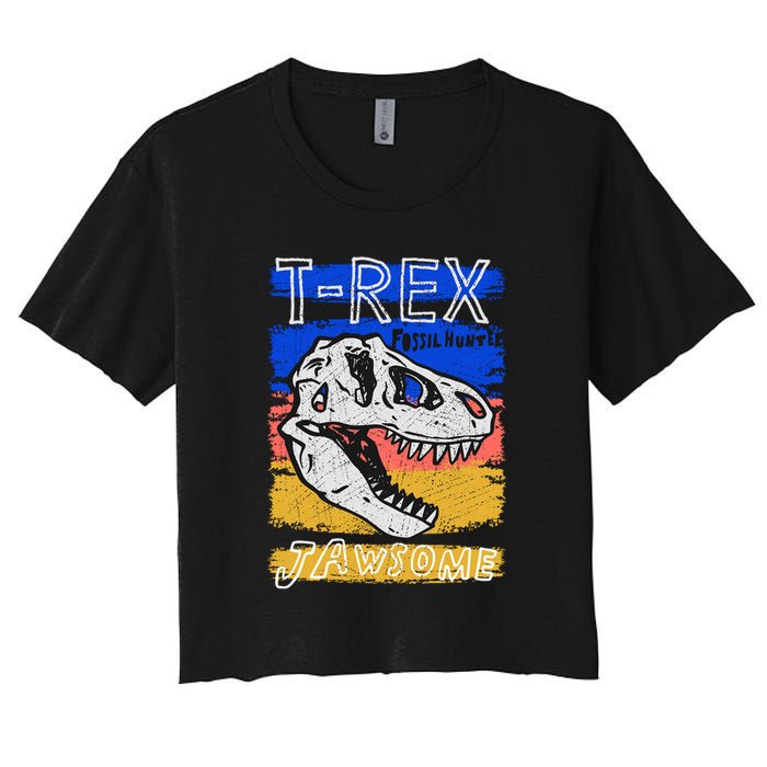 T Rex Fossil Hunter Jawsome Crop Top