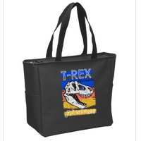 T Rex Fossil Hunter Jawsome Zip Tote Bag