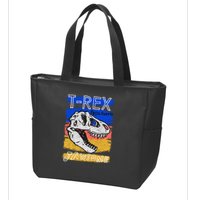 T Rex Fossil Hunter Jawsome Zip Tote Bag