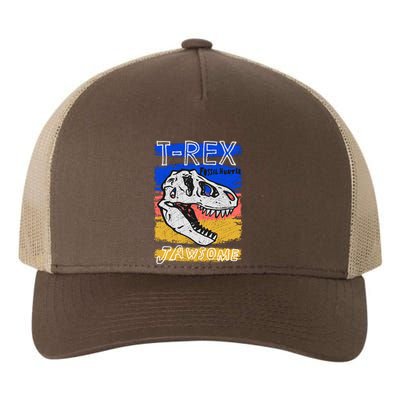 T Rex Fossil Hunter Jawsome Yupoong Adult 5-Panel Trucker Hat