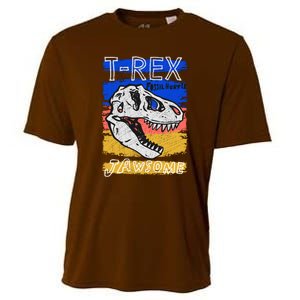 T Rex Fossil Hunter Jawsome Cooling Performance Crew T-Shirt