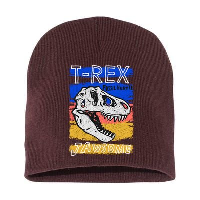 T Rex Fossil Hunter Jawsome Short Acrylic Beanie