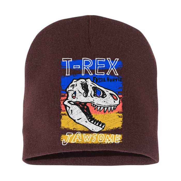 T Rex Fossil Hunter Jawsome Short Acrylic Beanie