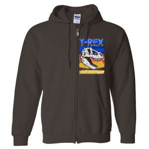 T Rex Fossil Hunter Jawsome Full Zip Hoodie