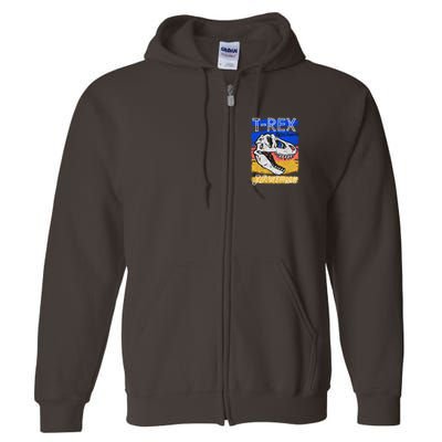 T Rex Fossil Hunter Jawsome Full Zip Hoodie