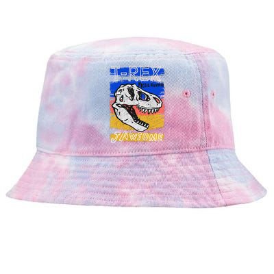 T Rex Fossil Hunter Jawsome Tie-Dyed Bucket Hat