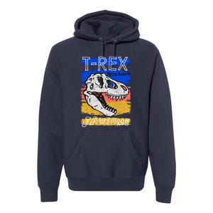 T Rex Fossil Hunter Jawsome Premium Hoodie