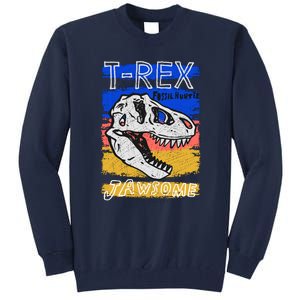 T Rex Fossil Hunter Jawsome Tall Sweatshirt