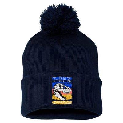 T Rex Fossil Hunter Jawsome Pom Pom 12in Knit Beanie