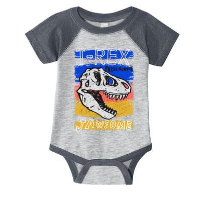 T Rex Fossil Hunter Jawsome Infant Baby Jersey Bodysuit
