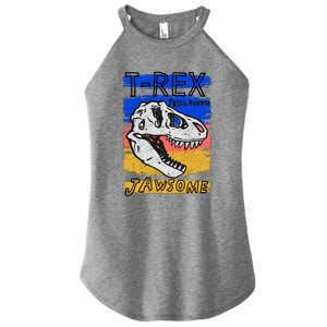 T Rex Fossil Hunter Jawsome Women's Perfect Tri Rocker Tank