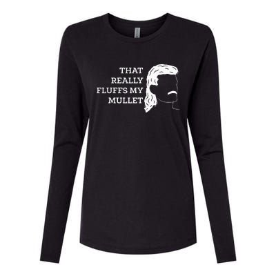 That Really Fluffs My Mullet Haircut Vokuhila Womens Cotton Relaxed Long Sleeve T-Shirt