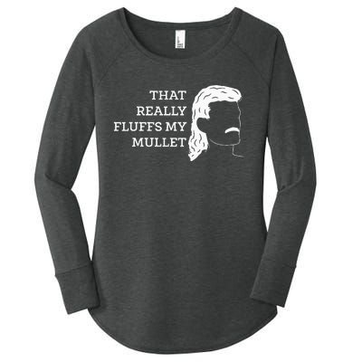 That Really Fluffs My Mullet Haircut Vokuhila Women's Perfect Tri Tunic Long Sleeve Shirt