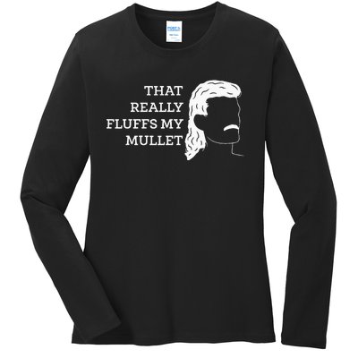 That Really Fluffs My Mullet Haircut Vokuhila Ladies Long Sleeve Shirt