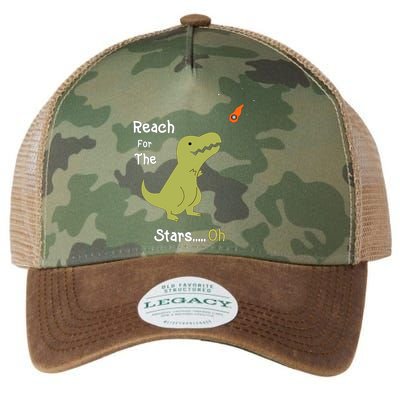 T-Rex Reach For The Stars Oh Dinosaur Dino Cool Cute Funny Legacy Tie Dye Trucker Hat