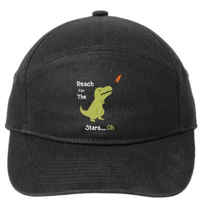 T-Rex Reach For The Stars Oh Dinosaur Dino Cool Cute Funny 7-Panel Snapback Hat