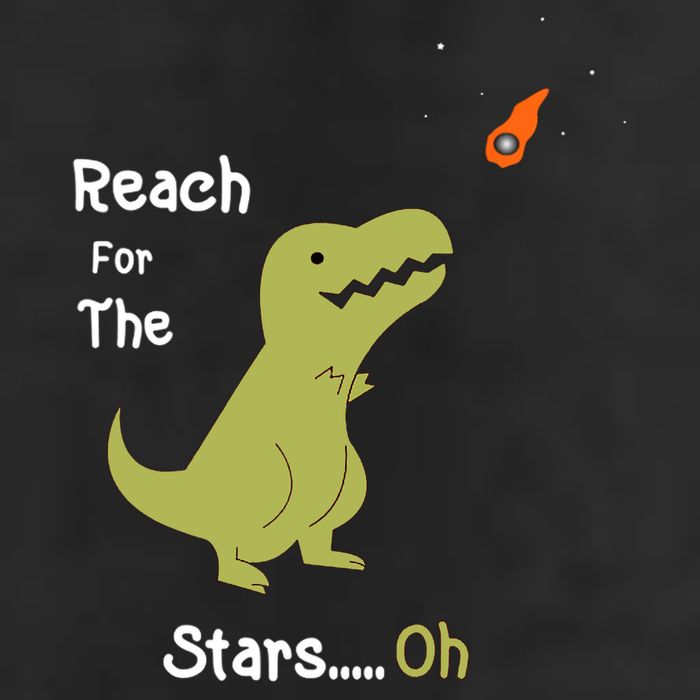 T-Rex Reach For The Stars Oh Dinosaur Dino Cool Cute Funny 15oz Campfire Ceramic Mug