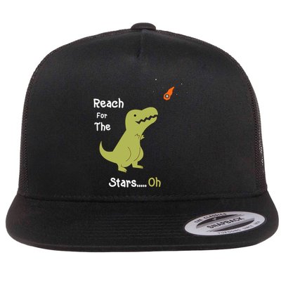T-Rex Reach For The Stars Oh Dinosaur Dino Cool Cute Funny Flatbill Hat