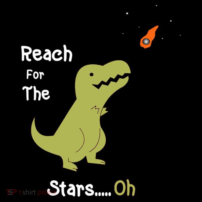 T-Rex Reach For The Stars Oh Dinosaur Dino Cool Cute Funny Flatbill Hat