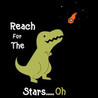 T-Rex Reach For The Stars Oh Dinosaur Dino Cool Cute Funny 16 in Basic Backpack
