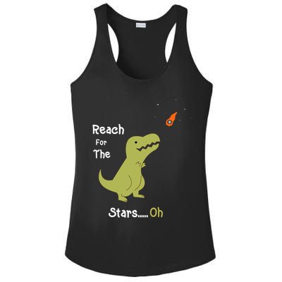 T-Rex Reach For The Stars Oh Dinosaur Dino Cool Cute Funny Ladies PosiCharge Competitor Racerback Tank