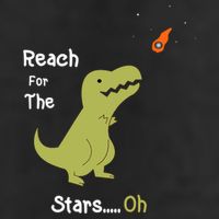 T-Rex Reach For The Stars Oh Dinosaur Dino Cool Cute Funny 25L Jumbo Tote