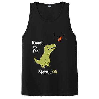 T-Rex Reach For The Stars Oh Dinosaur Dino Cool Cute Funny PosiCharge Competitor Tank