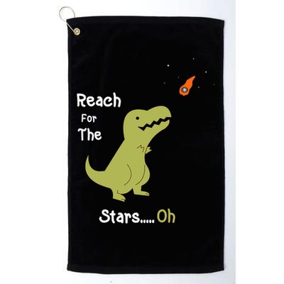 T-Rex Reach For The Stars Oh Dinosaur Dino Cool Cute Funny Golf Towel