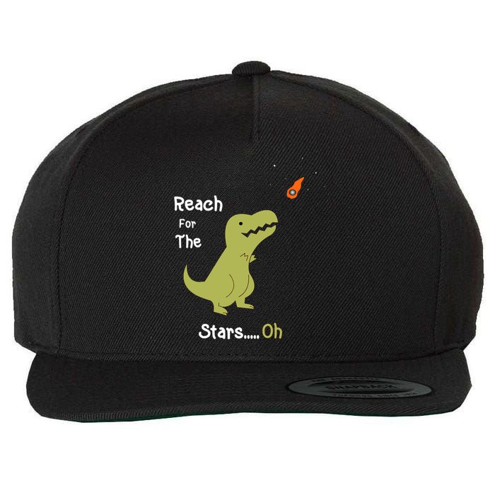 T-Rex Reach For The Stars Oh Dinosaur Dino Cool Cute Funny Wool Snapback Cap