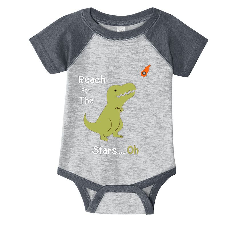 T-Rex Reach For The Stars Oh Dinosaur Dino Cool Cute Funny Infant Baby Jersey Bodysuit