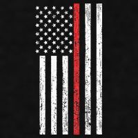 Thin RedLine Firefighter Flag Distressed Effect Ladies PosiCharge Tri-Blend Wicking Tank
