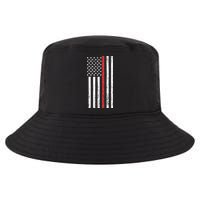 Thin RedLine Firefighter Flag Distressed Effect Cool Comfort Performance Bucket Hat