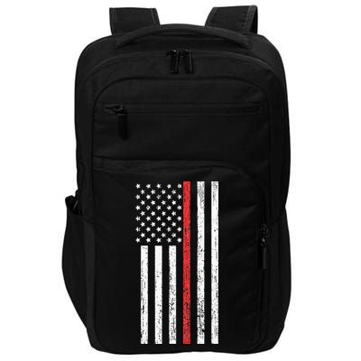 Thin RedLine Firefighter Flag Distressed Effect Impact Tech Backpack