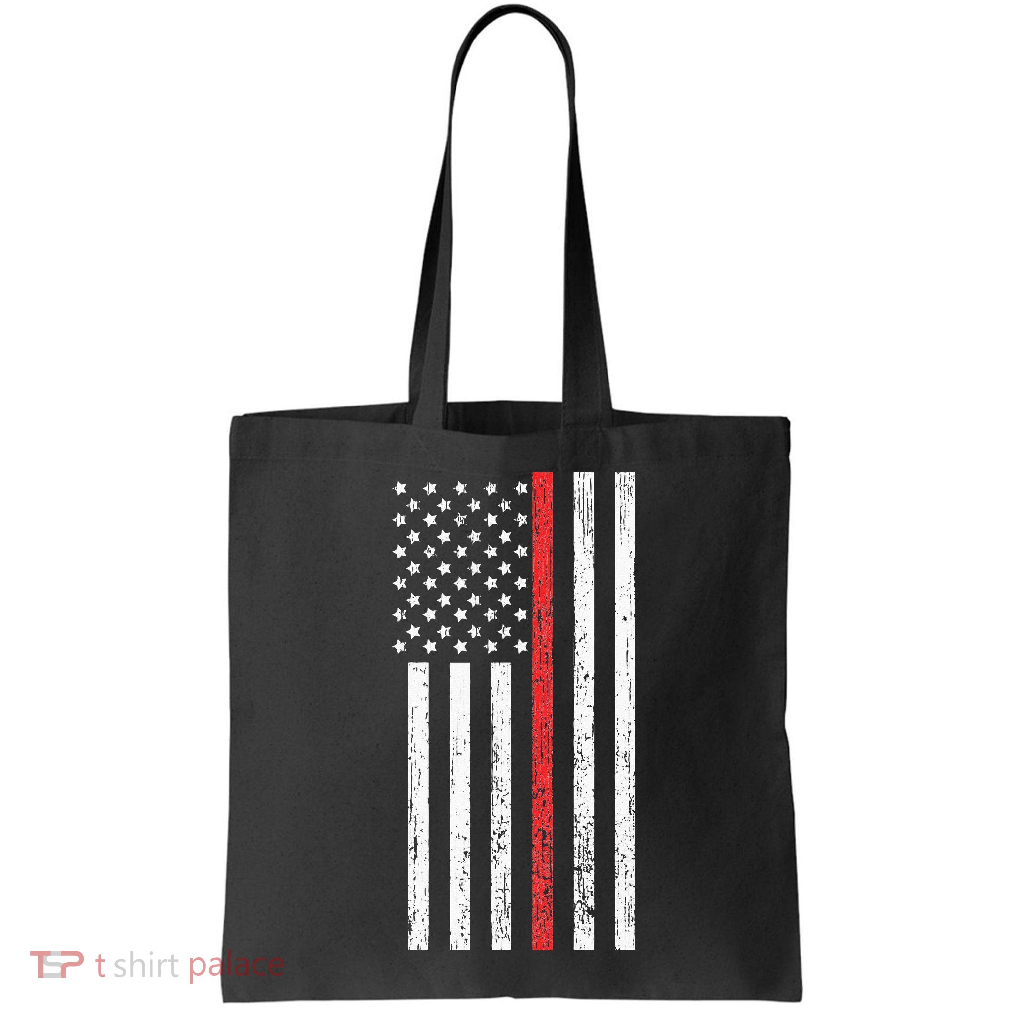 Thin RedLine Firefighter Flag Distressed Effect Bag