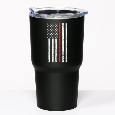 Thin RedLine Firefighter Flag Distressed Effect Tumbler