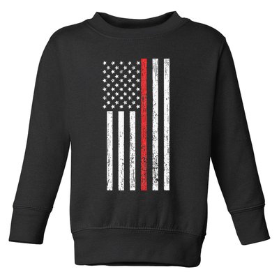 Thin RedLine Firefighter Flag Distressed Effect Toddler Sweatshirt