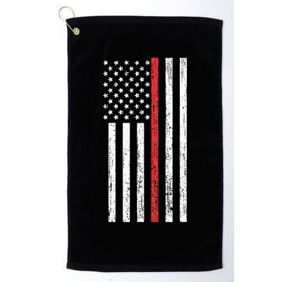Thin RedLine Firefighter Flag Distressed Effect Golf Towel