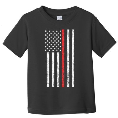 Thin RedLine Firefighter Flag Distressed Effect Toddler T-Shirt