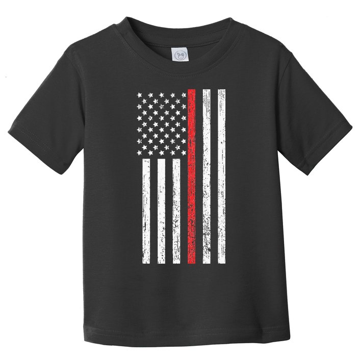 Thin RedLine Firefighter Flag Distressed Effect Toddler T-Shirt