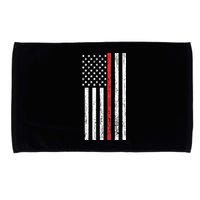 Thin RedLine Firefighter Flag Distressed Effect Microfiber Hand Towel